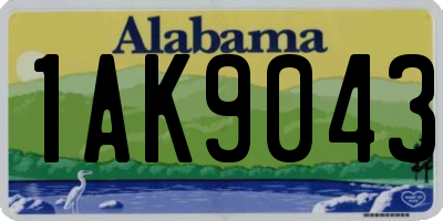 AL license plate 1AK9043