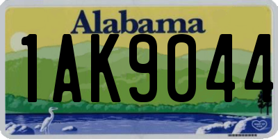 AL license plate 1AK9044