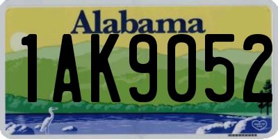 AL license plate 1AK9052
