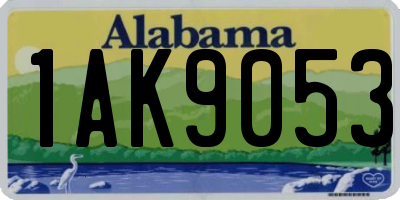 AL license plate 1AK9053