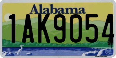 AL license plate 1AK9054