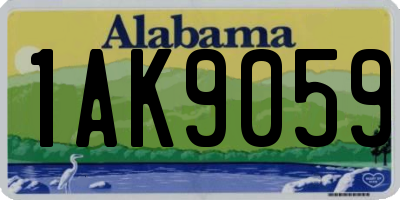 AL license plate 1AK9059