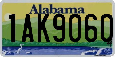 AL license plate 1AK9060