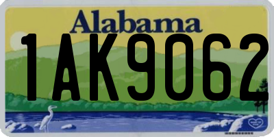 AL license plate 1AK9062