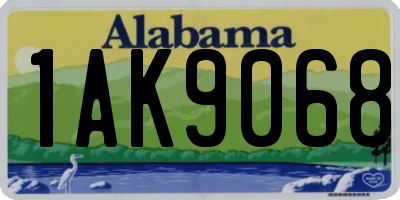 AL license plate 1AK9068