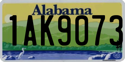 AL license plate 1AK9073