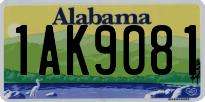 AL license plate 1AK9081