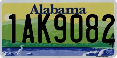 AL license plate 1AK9082