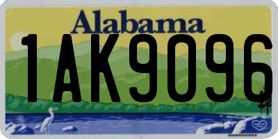 AL license plate 1AK9096