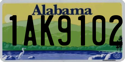 AL license plate 1AK9102