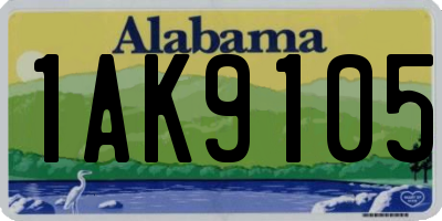 AL license plate 1AK9105
