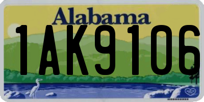 AL license plate 1AK9106
