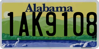 AL license plate 1AK9108