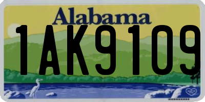 AL license plate 1AK9109