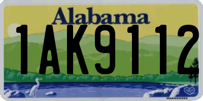 AL license plate 1AK9112
