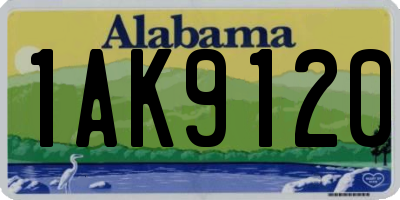 AL license plate 1AK9120
