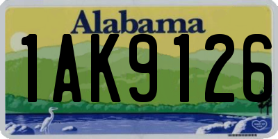 AL license plate 1AK9126