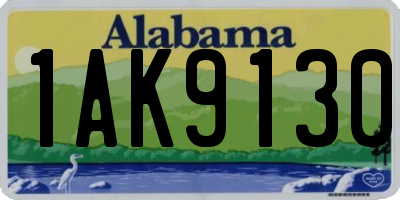 AL license plate 1AK9130
