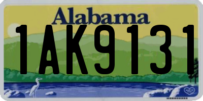 AL license plate 1AK9131