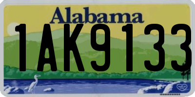 AL license plate 1AK9133
