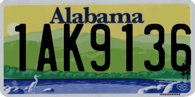 AL license plate 1AK9136