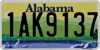 AL license plate 1AK9137
