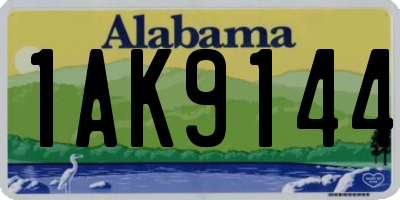 AL license plate 1AK9144