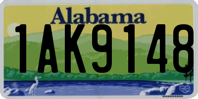 AL license plate 1AK9148