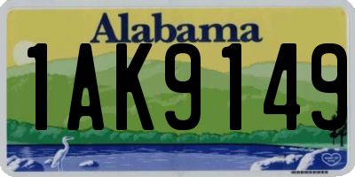 AL license plate 1AK9149