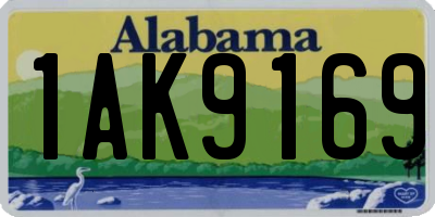 AL license plate 1AK9169