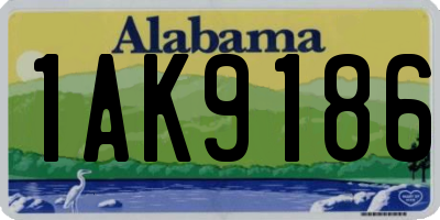 AL license plate 1AK9186