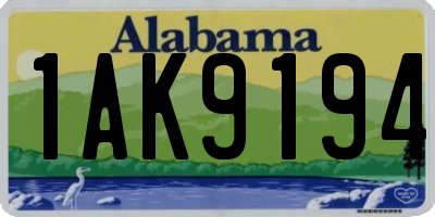 AL license plate 1AK9194