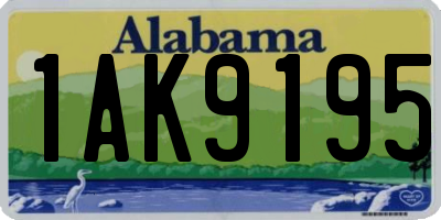 AL license plate 1AK9195