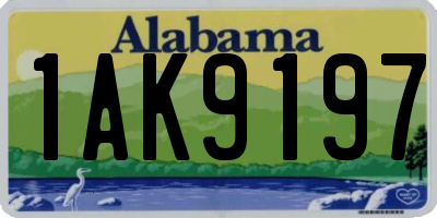 AL license plate 1AK9197