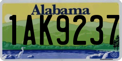 AL license plate 1AK9237