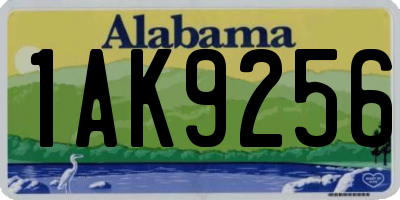 AL license plate 1AK9256