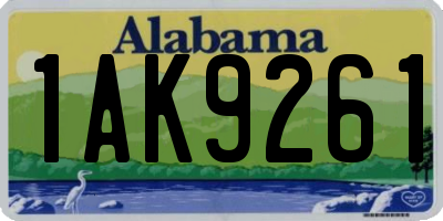 AL license plate 1AK9261