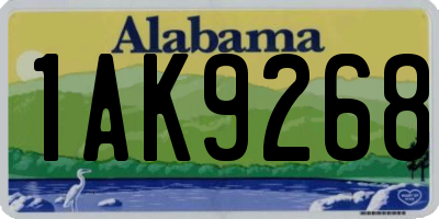 AL license plate 1AK9268