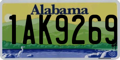 AL license plate 1AK9269