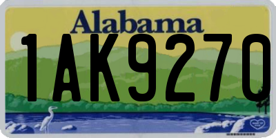 AL license plate 1AK9270