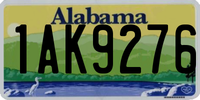 AL license plate 1AK9276