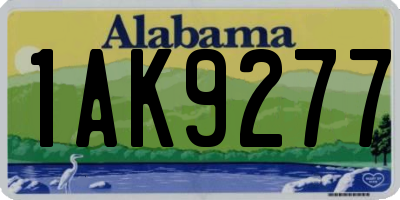 AL license plate 1AK9277