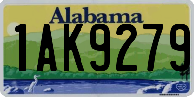 AL license plate 1AK9279