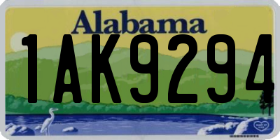 AL license plate 1AK9294