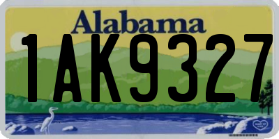 AL license plate 1AK9327
