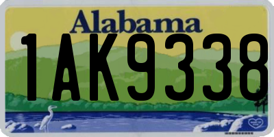 AL license plate 1AK9338