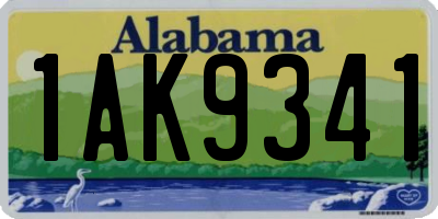 AL license plate 1AK9341