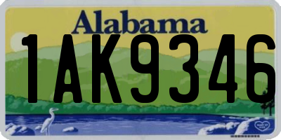 AL license plate 1AK9346