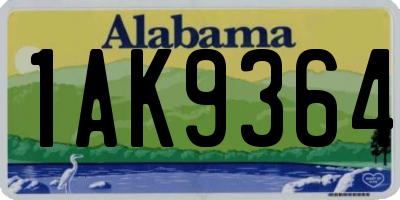 AL license plate 1AK9364