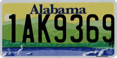 AL license plate 1AK9369